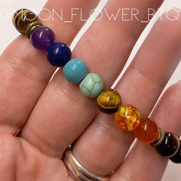 Tiger Eye 7 Chakra Bracelet - Picture 9 of 11